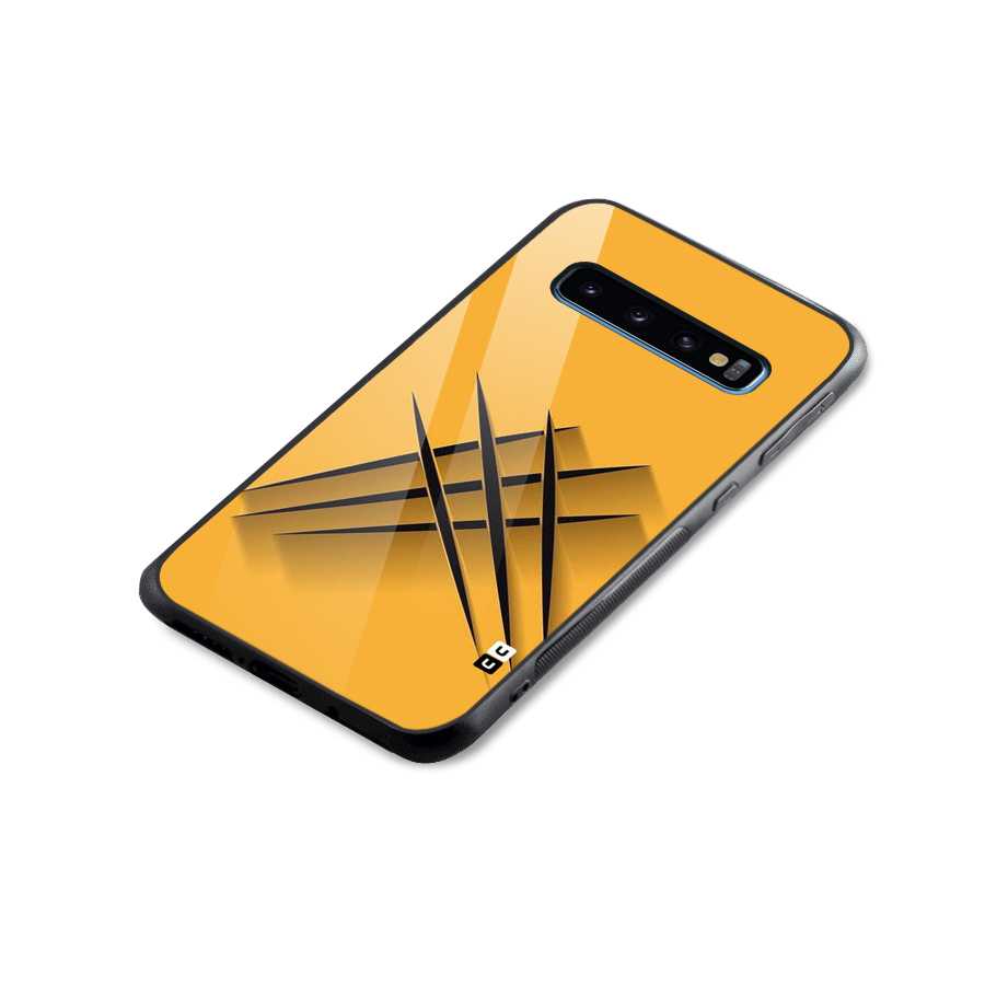 Black Paws Glass Back Case for Galaxy S10