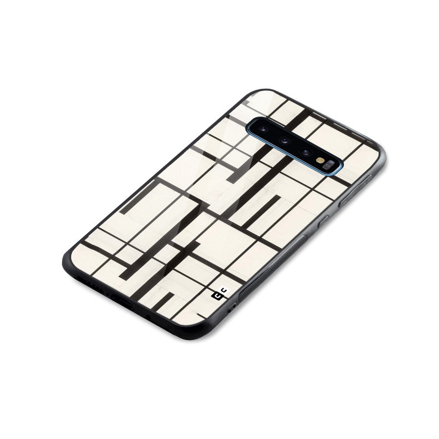 Black Unsymmetry Glass Back Case for Galaxy S10