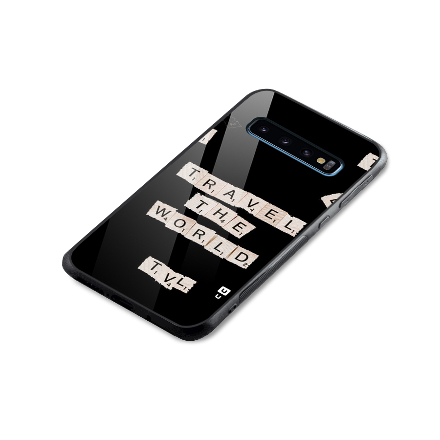 Blocks Travel Glass Back Case for Galaxy S10