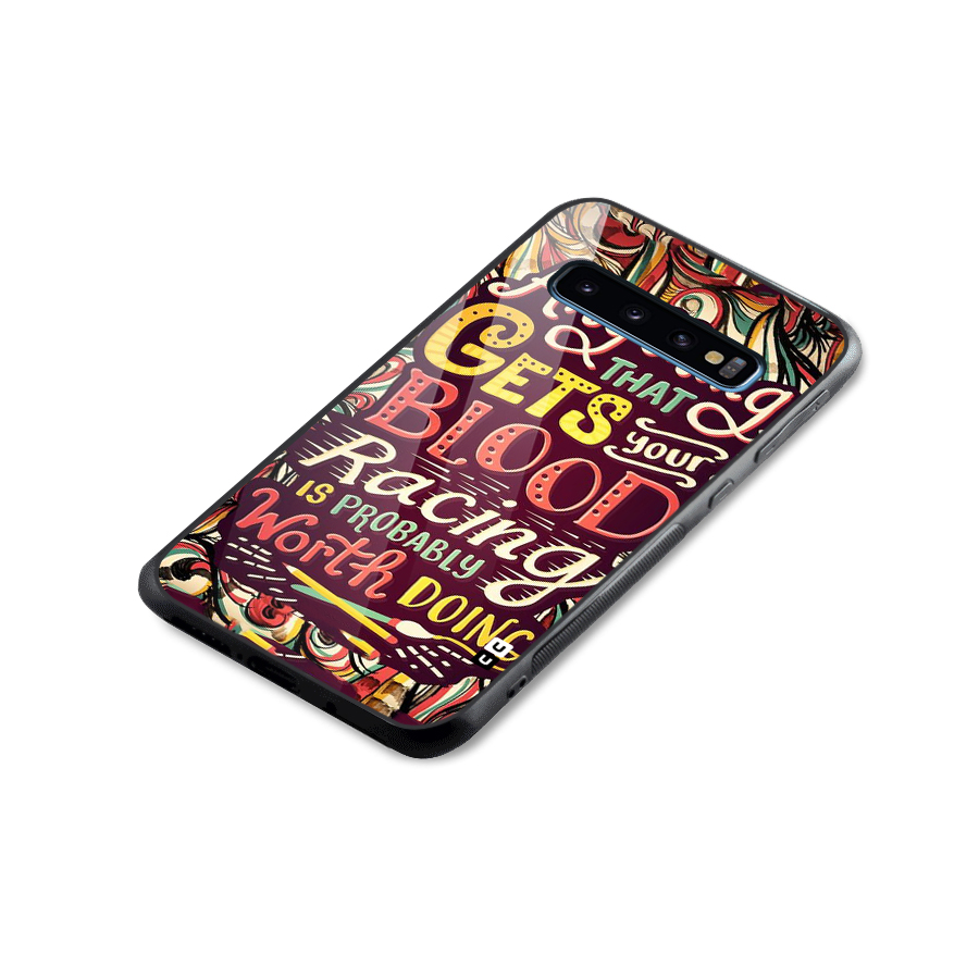 Blood Racing Glass Back Case for Galaxy S10