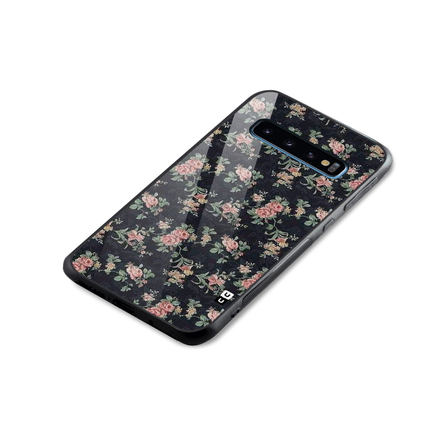 Bloom Black Glass Back Case for Galaxy S10
