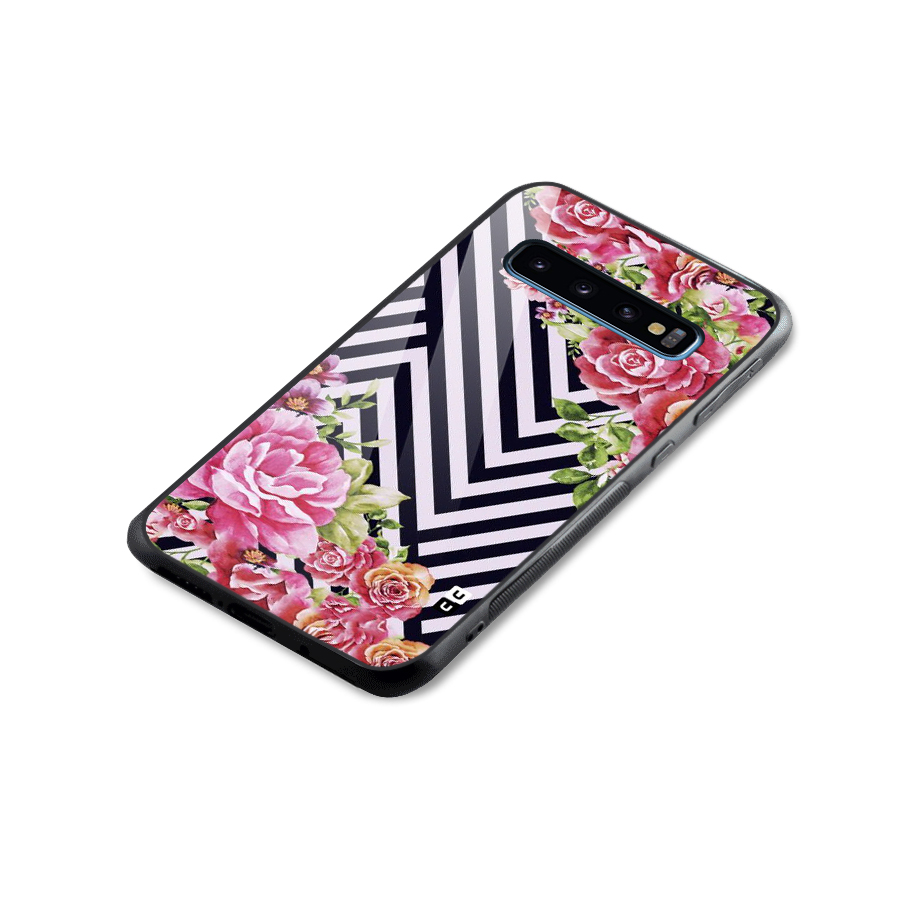 Bloom Zig Zag Glass Back Case for Galaxy S10