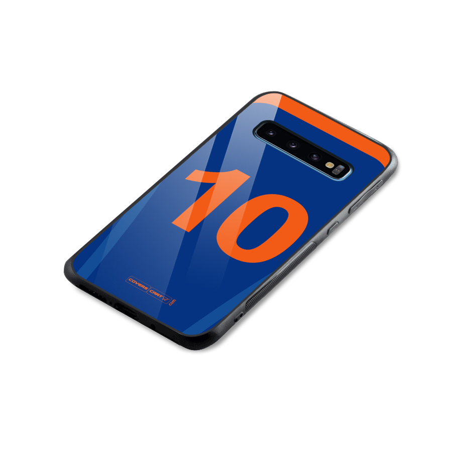 Blue Jersey Glass Back Case for Galaxy S10