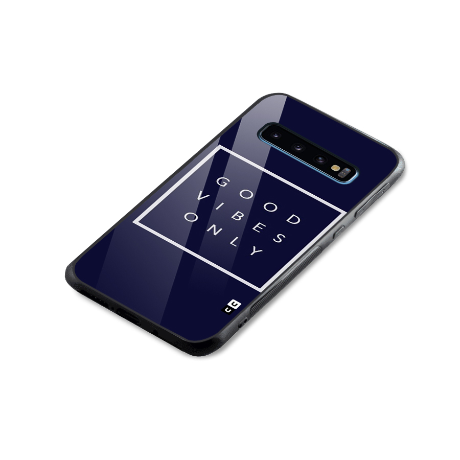 Blue White Vibes Glass Back Case for Galaxy S10