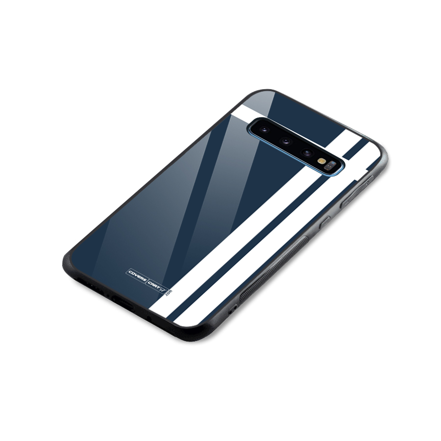 Blue and White Glass Back Case for Galaxy S10