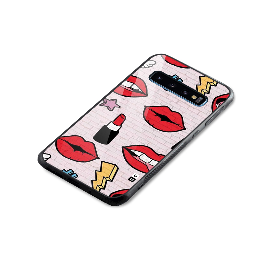 Bold Red Glass Back Case for Galaxy S10