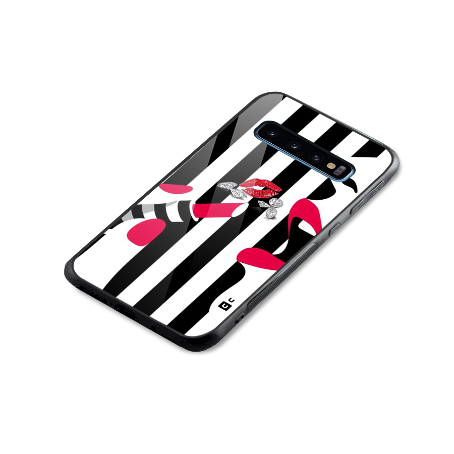 Bold Woman Glass Back Case for Galaxy S10