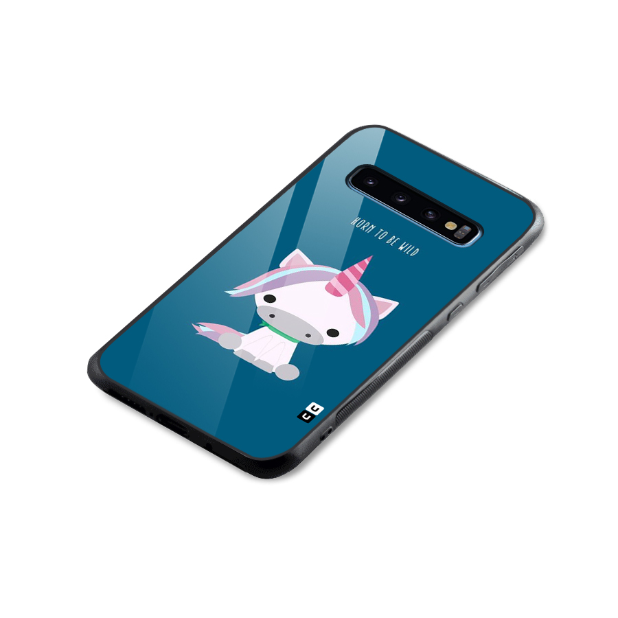 Born Wild Unicorn Glass Back Case for Galaxy S10