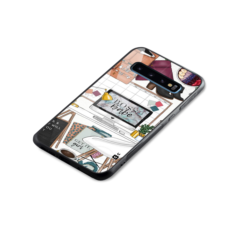 Boss Babe Glass Back Case for Galaxy S10