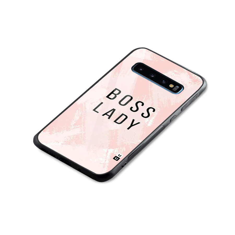 Boss Lady Pink Glass Back Case for Galaxy S10