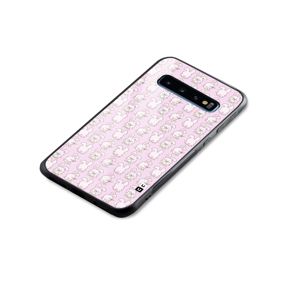 Bunny Cute Glass Back Case for Galaxy S10