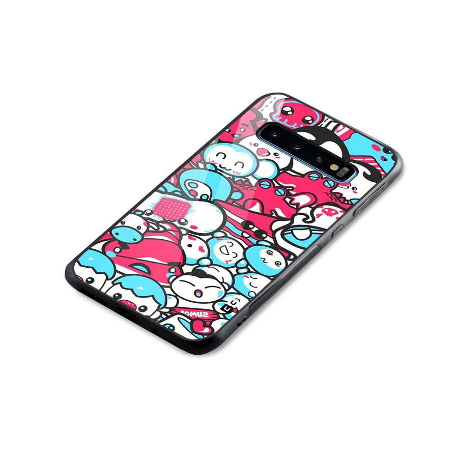 Bunny Quirk Glass Back Case for Galaxy S10