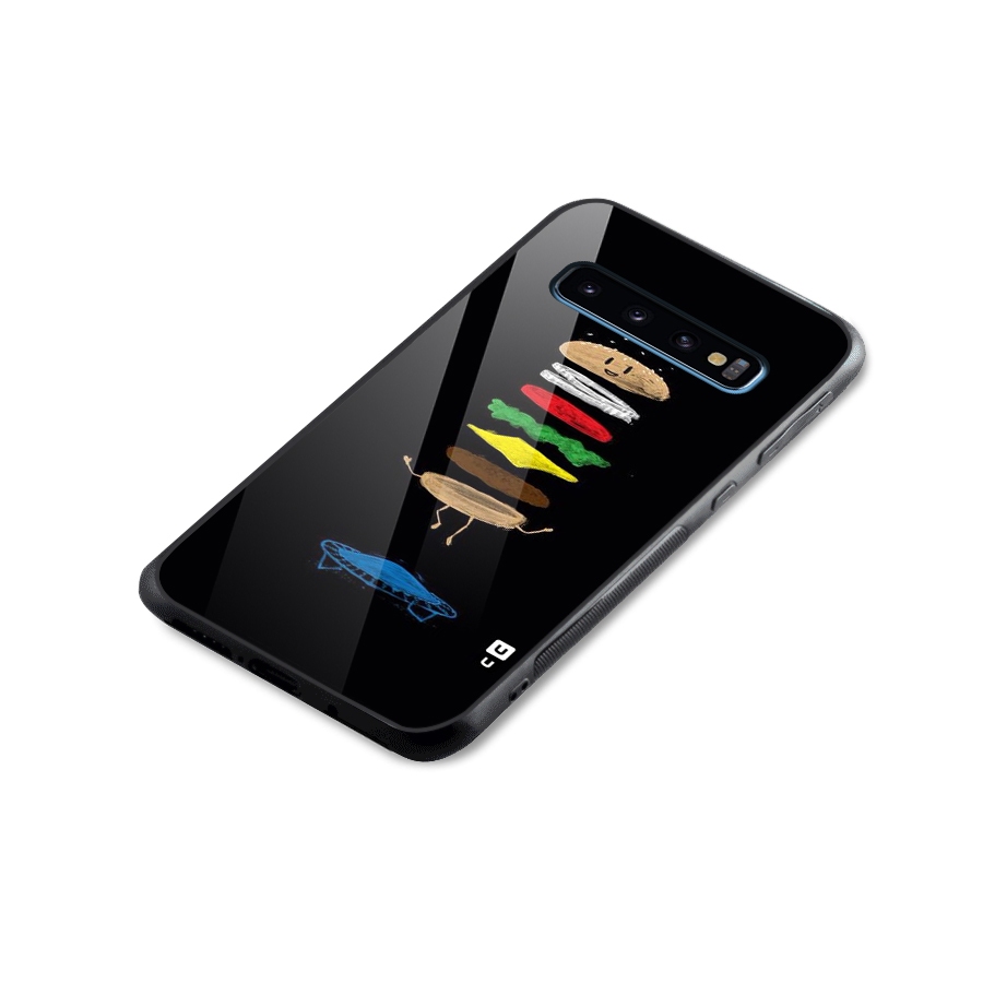 Burger Jump Glass Back Case for Galaxy S10