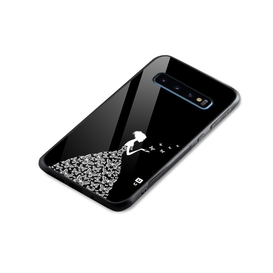 Butterfly Dress Glass Back Case for Galaxy S10