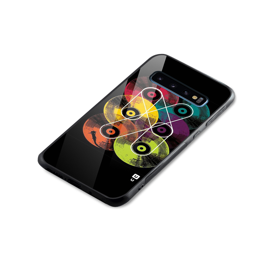 CD Tapes Glass Back Case for Galaxy S10