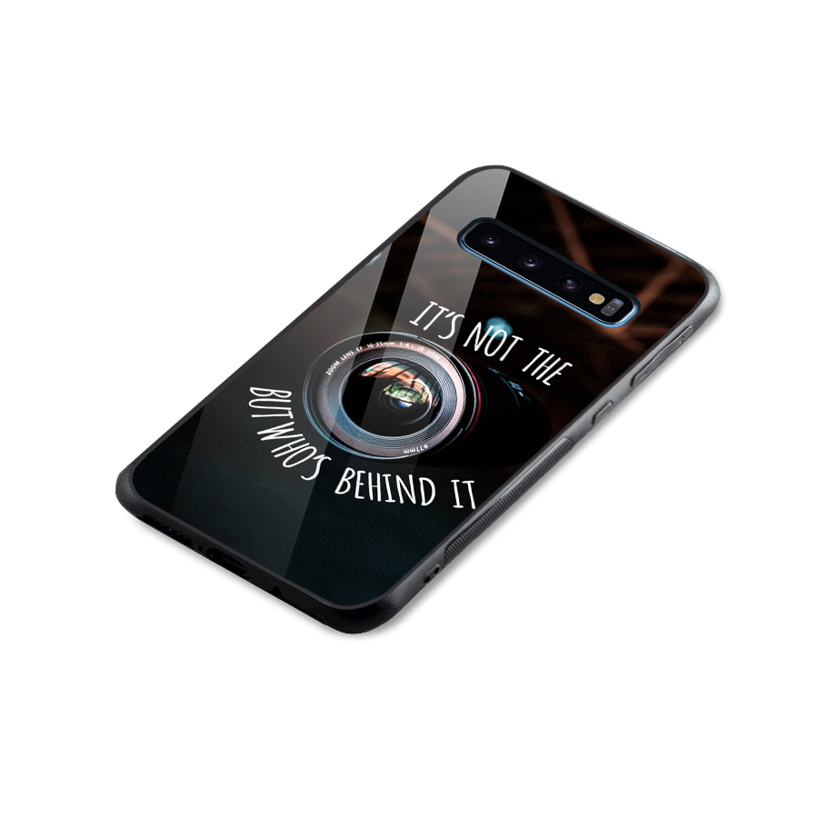 Camera Quote Glass Back Case for Galaxy S10