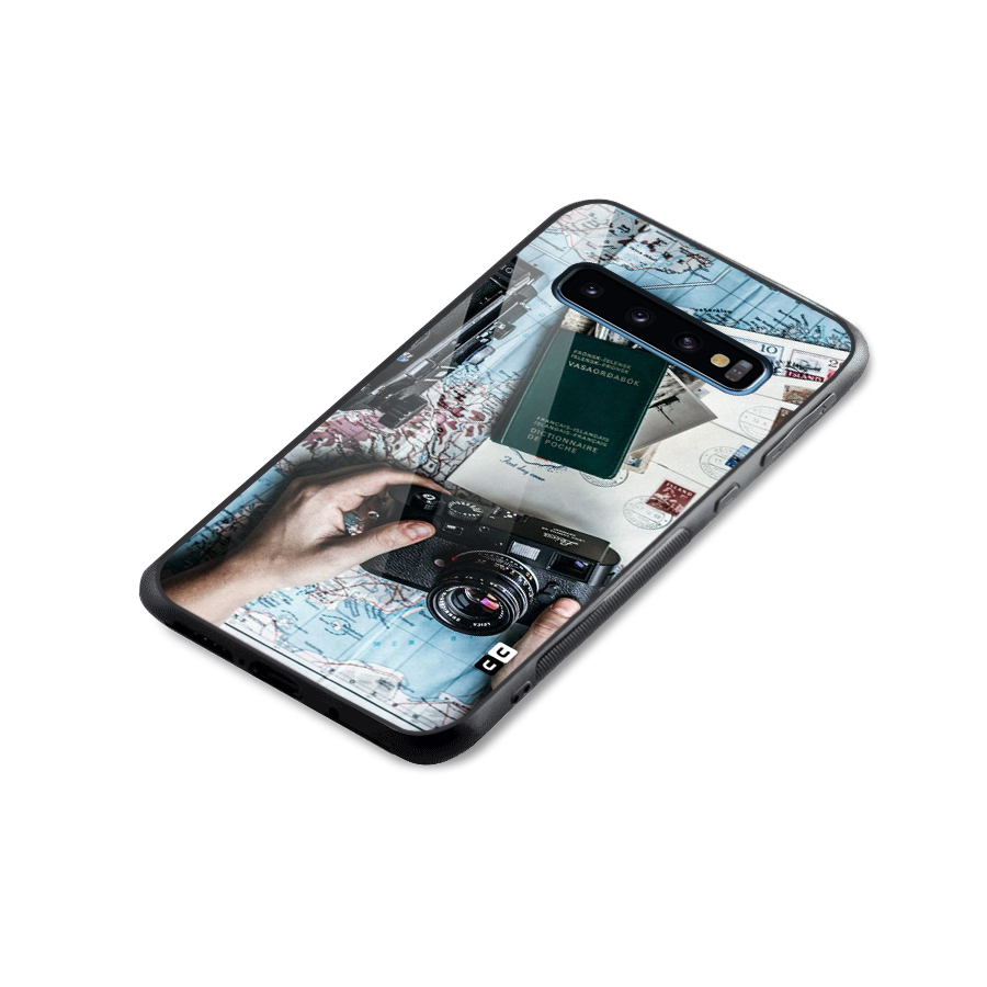 Camera and Postcards Glass Back Case for Galaxy S10