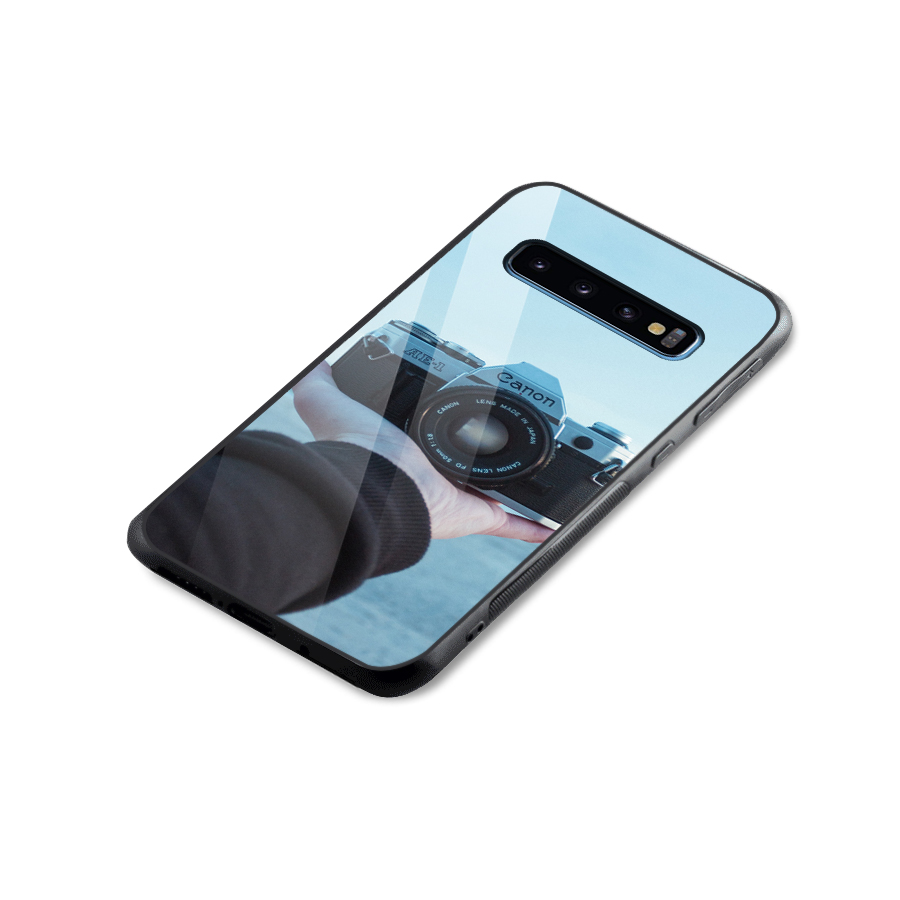 Camera in Hand Glass Back Case for Galaxy S10