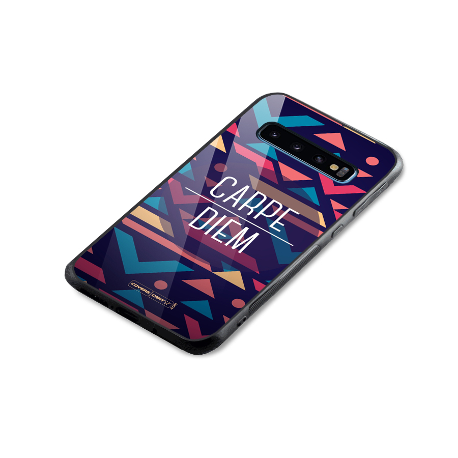 Carpe Diem Glass Back Case for Galaxy S10