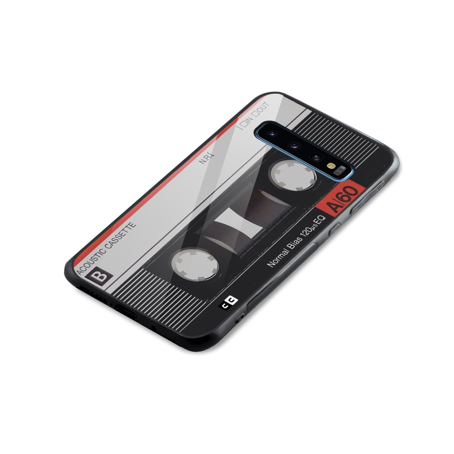 Casette Design Glass Back Case for Galaxy S10
