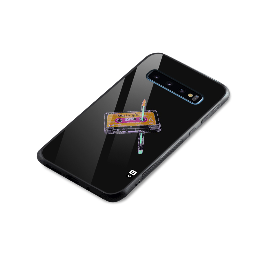 Casette Nostalgia Glass Back Case for Galaxy S10