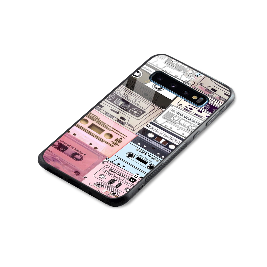 Casette Rolling Glass Back Case for Galaxy S10