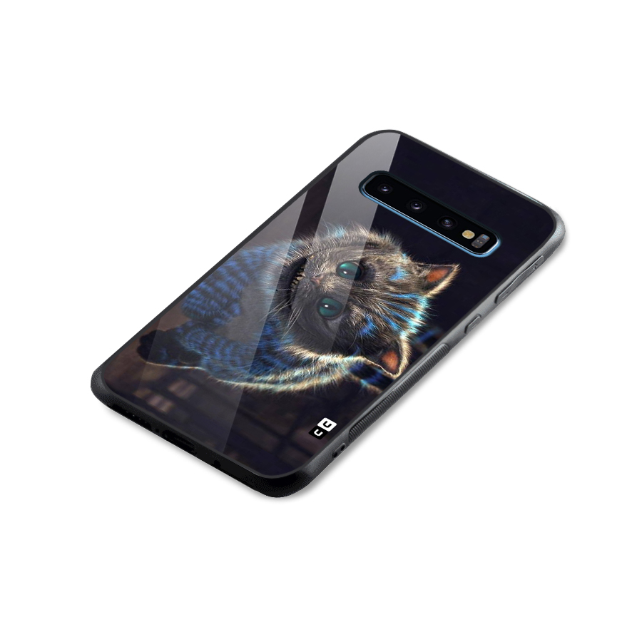Cat Smile Glass Back Case for Galaxy S10