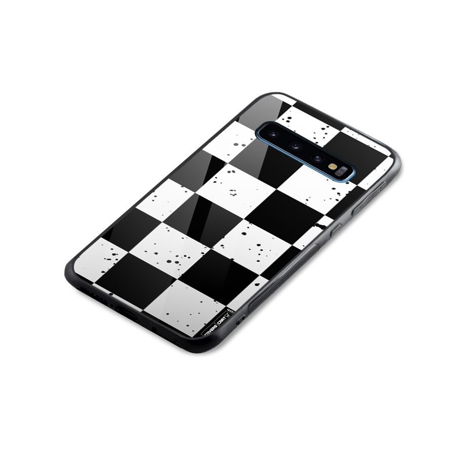 Check Mate Glass Back Case for Galaxy S10