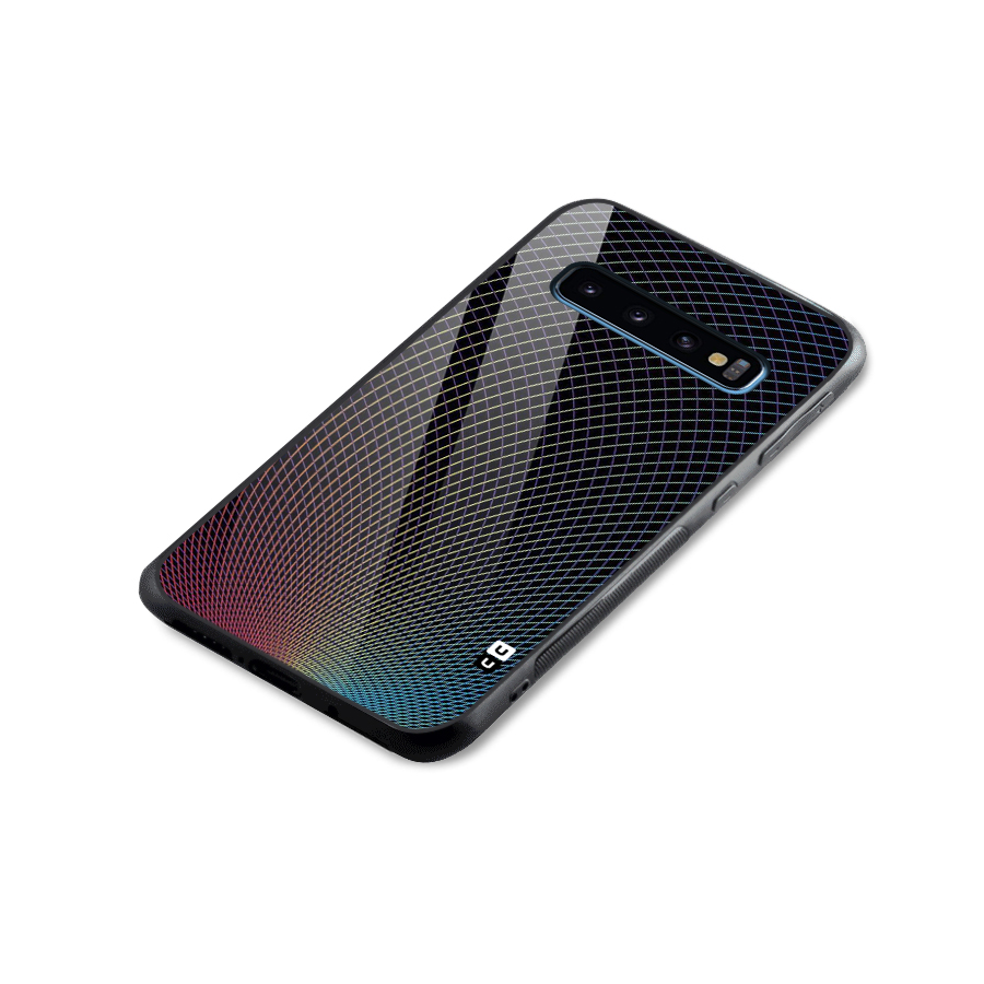 Check Swirls Glass Back Case for Galaxy S10