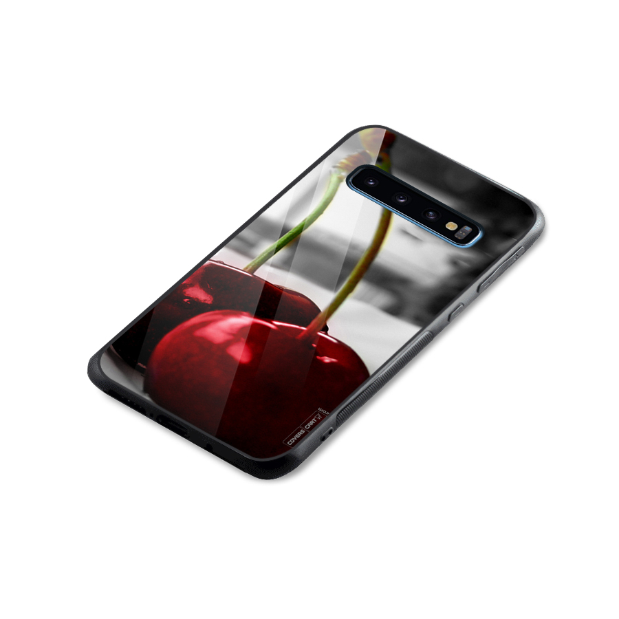 Cherry Photography Glass Back Case for Galaxy S10
