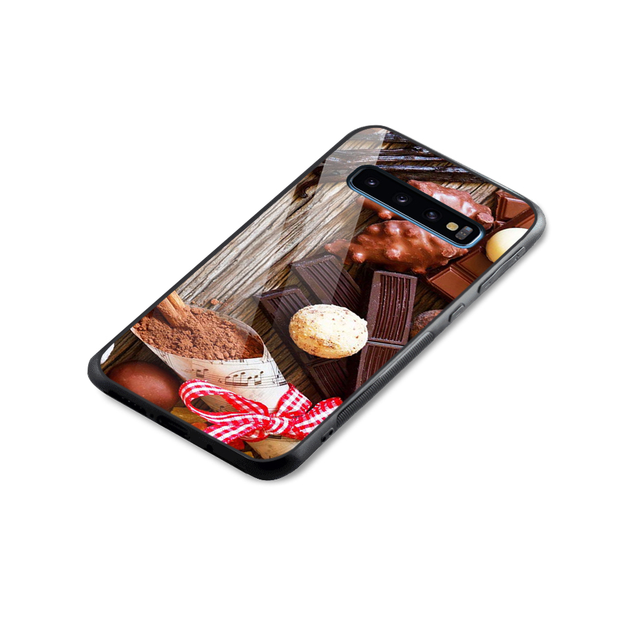Chocolate Candies Glass Back Case for Galaxy S10