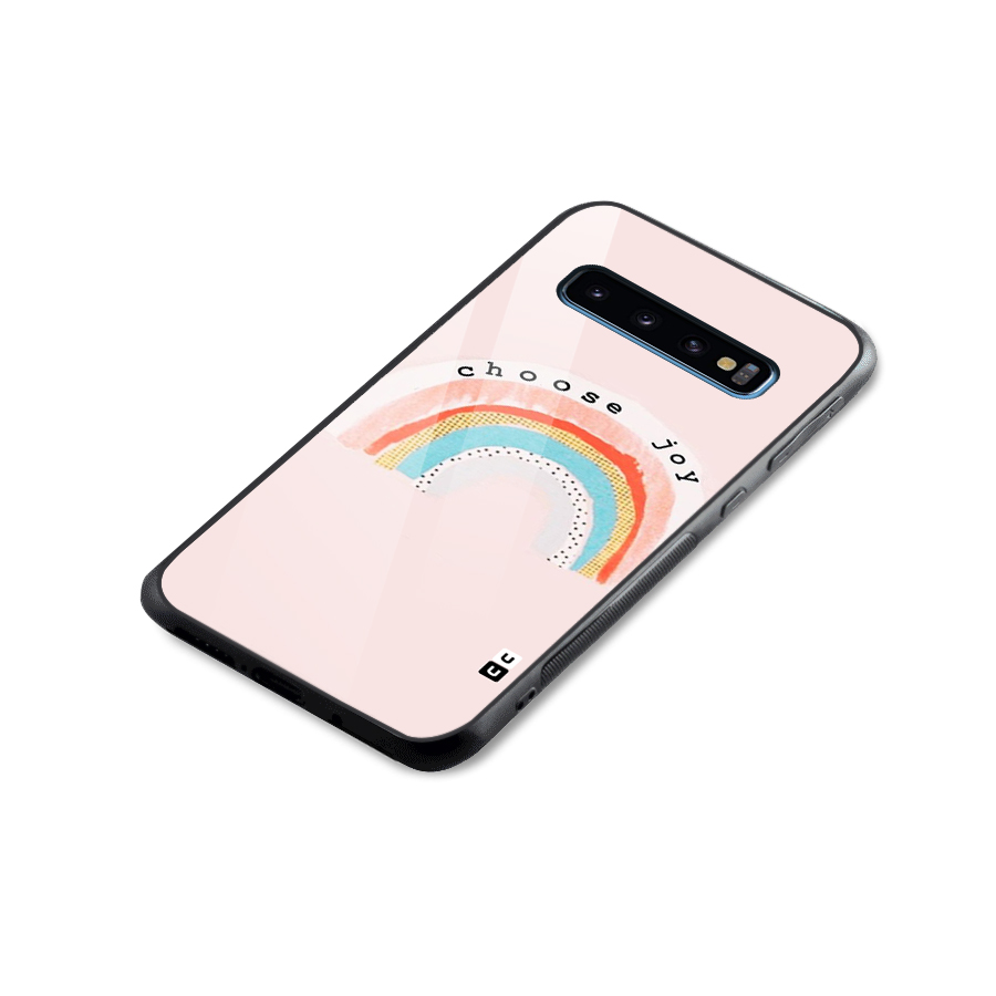 Choose Joy Glass Back Case for Galaxy S10
