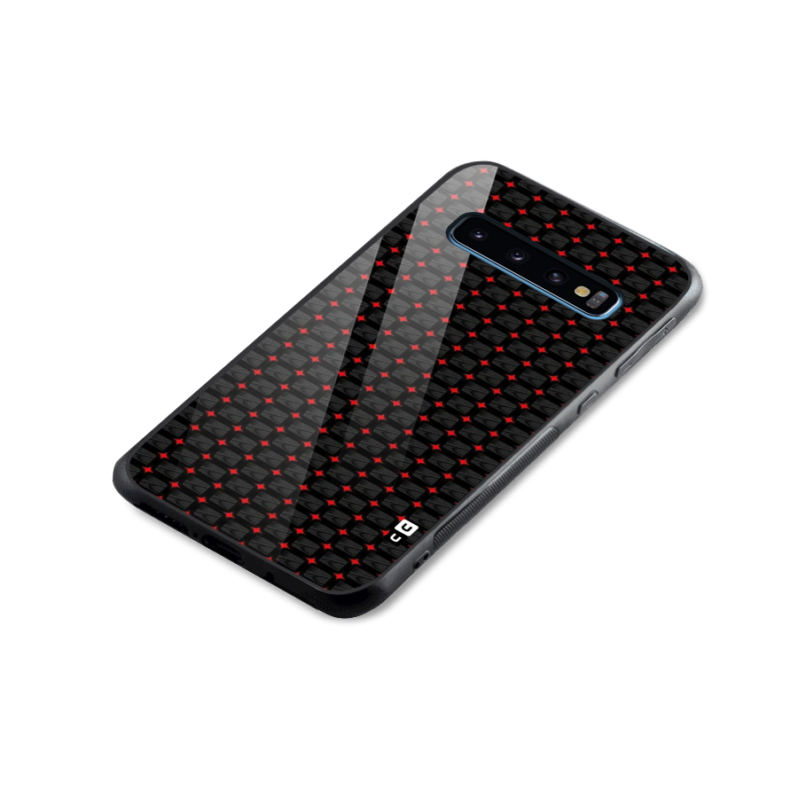 Class With Polka Glass Back Case for Galaxy S10