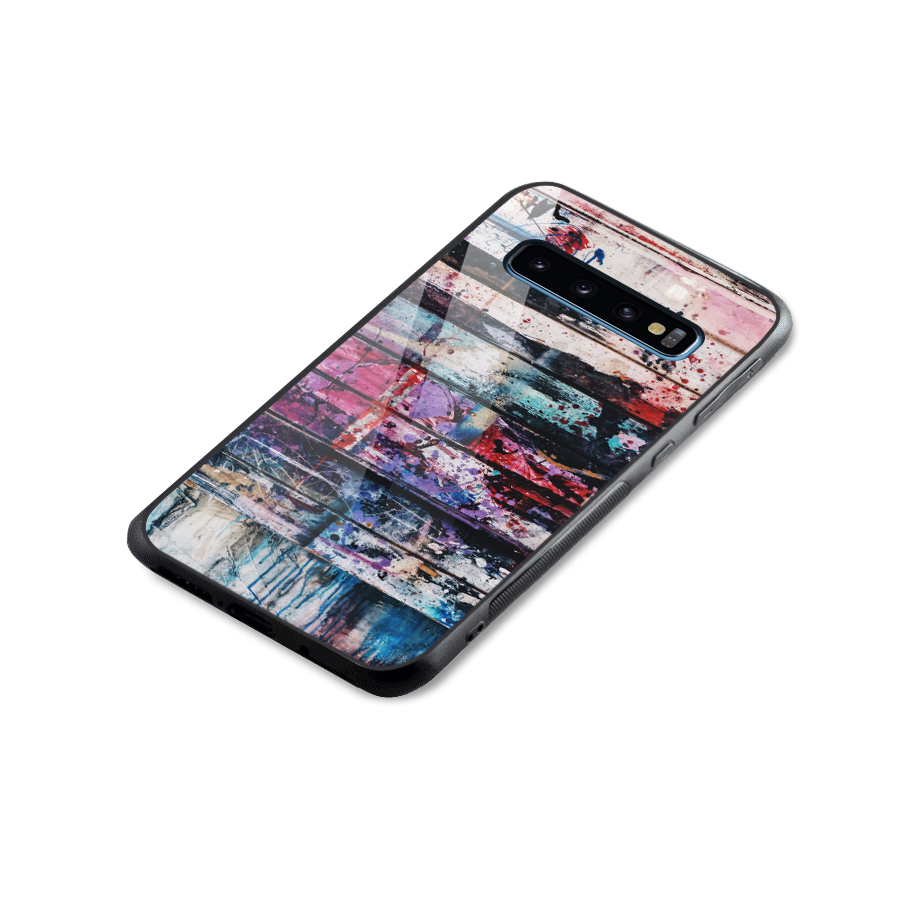 Classic Art Splash Glass Back Case for Galaxy S10
