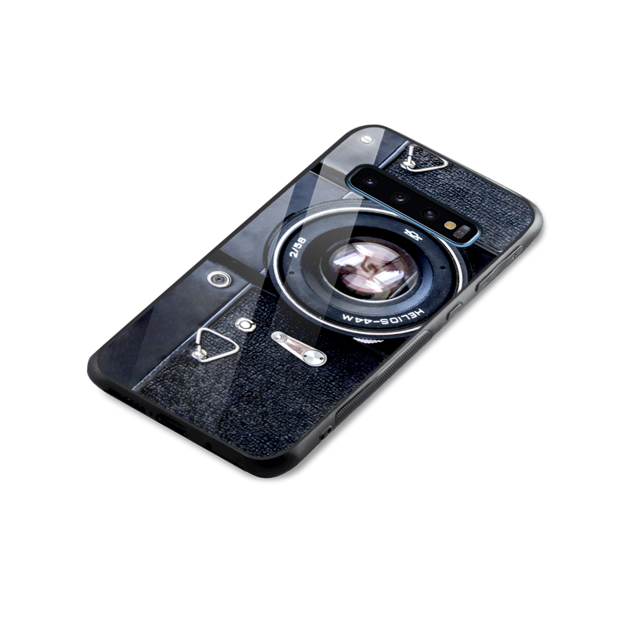 Classic Camera Glass Back Case for Galaxy S10