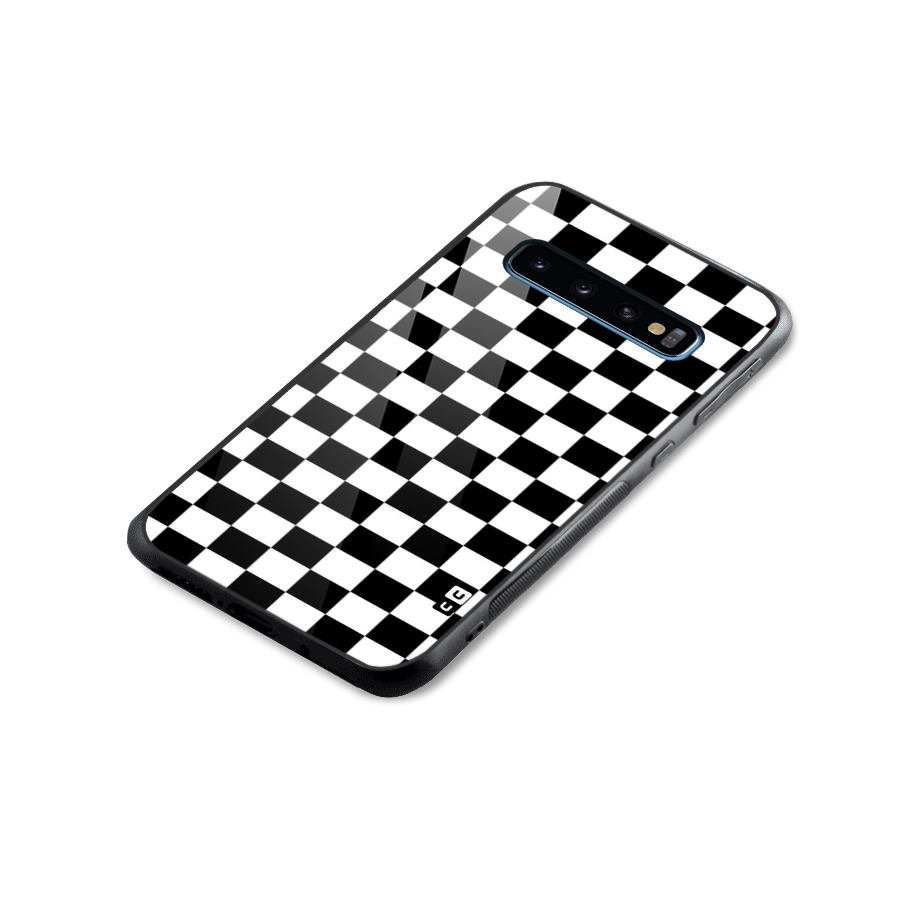 Classic Check Glass Back Case for Galaxy S10