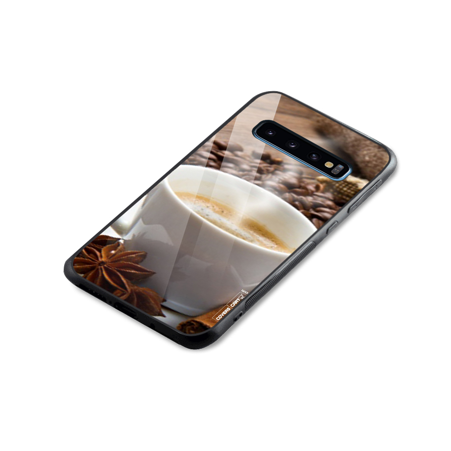 Classic Coffee Beans Glass Back Case for Galaxy S10