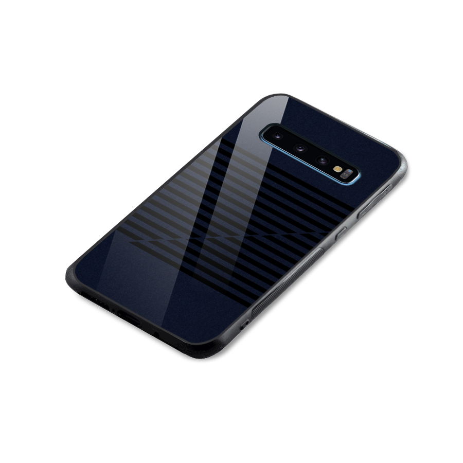 Classic Stripes Cut Glass Back Case for Galaxy S10