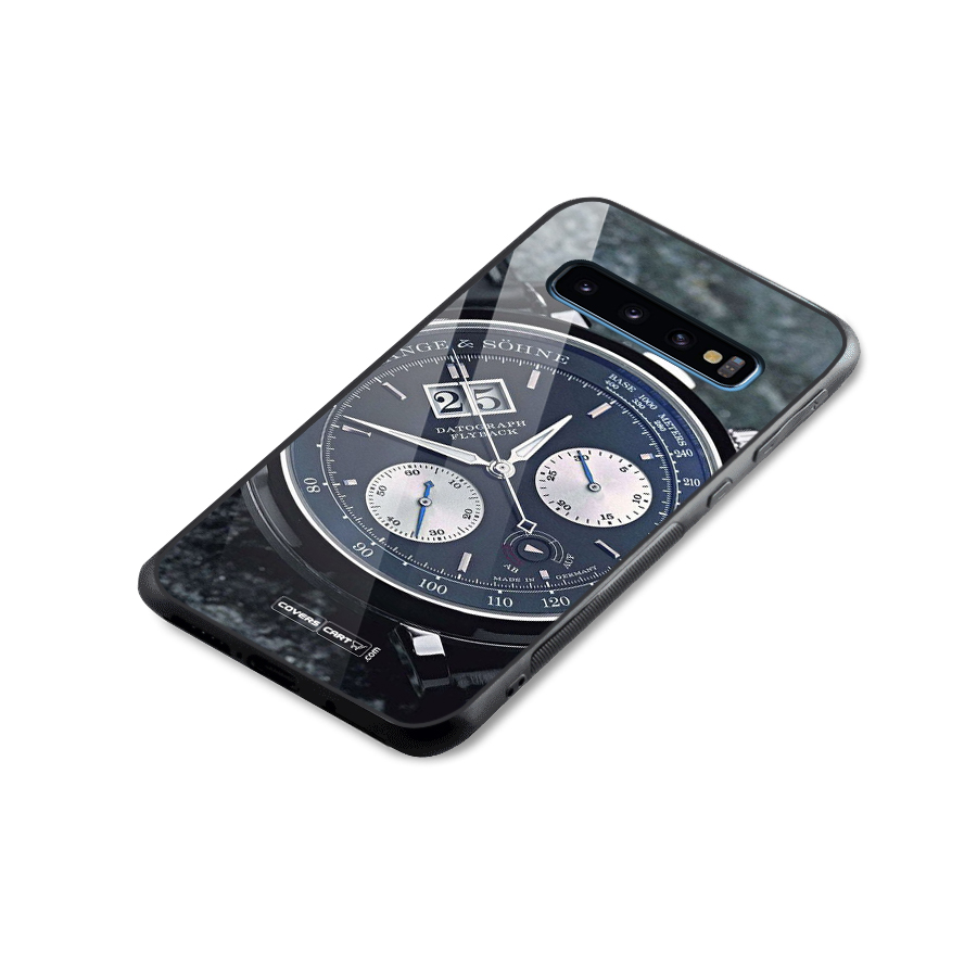 Classic Wrist Watch Glass Back Case for Galaxy S10