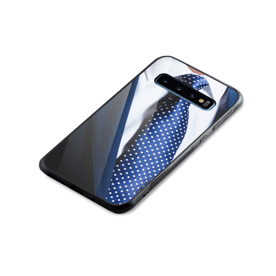 Classy Tie Glass Back Case for Galaxy S10