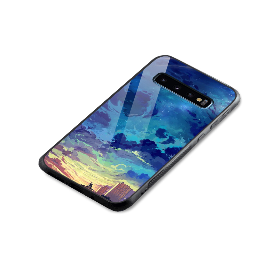 Cloud Art Glass Back Case for Galaxy S10