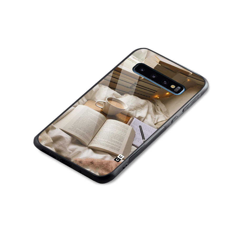 Coffee And Books Glass Back Case for Galaxy S10