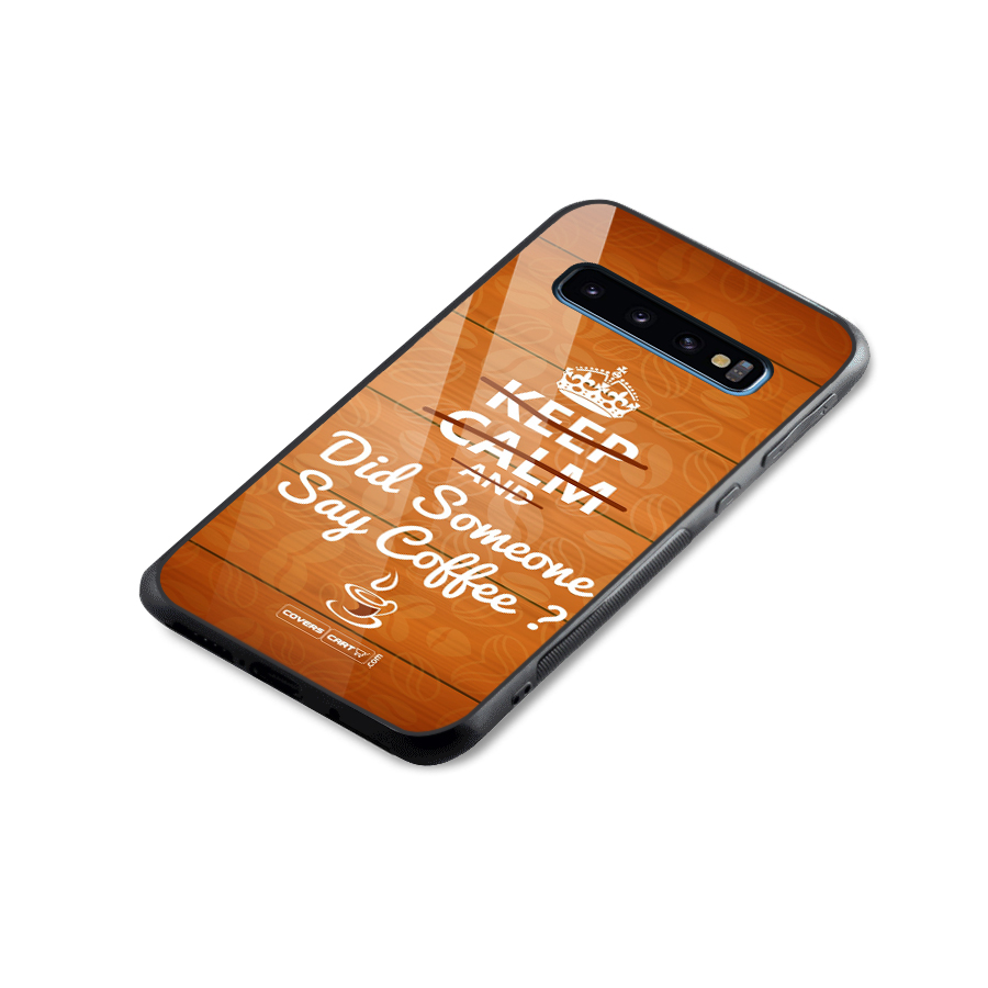 Coffee Ardour Glass Back Case for Galaxy S10