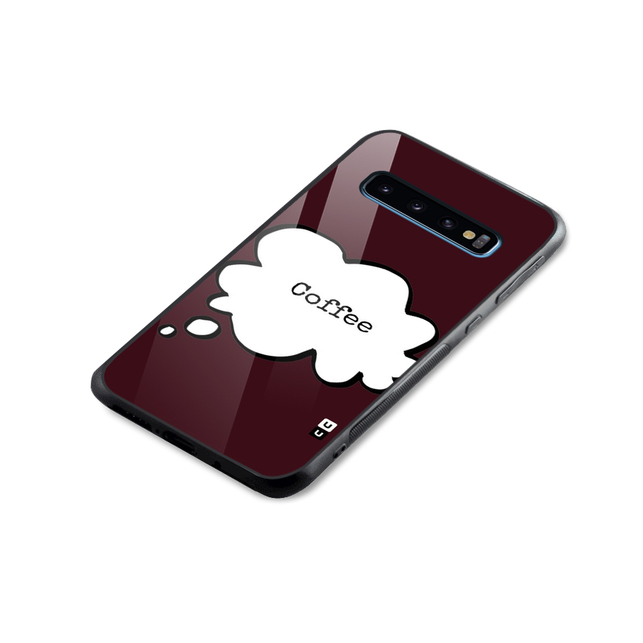 Coffee Bubble Glass Back Case for Galaxy S10