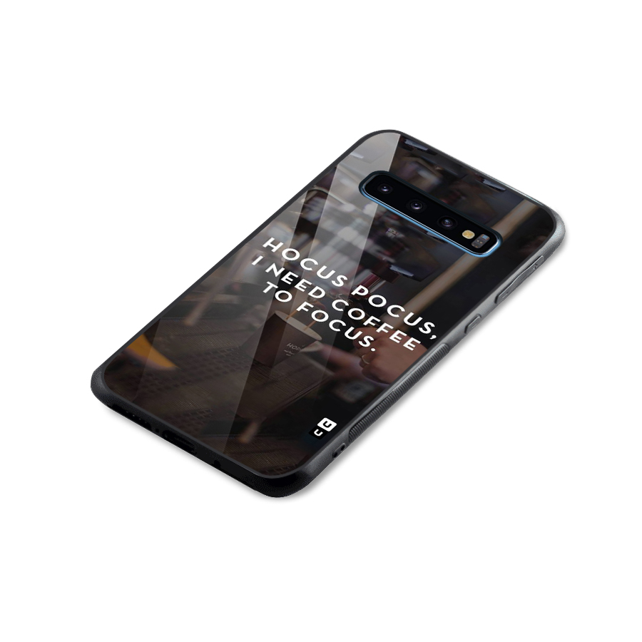 Coffee Focus Glass Back Case for Galaxy S10