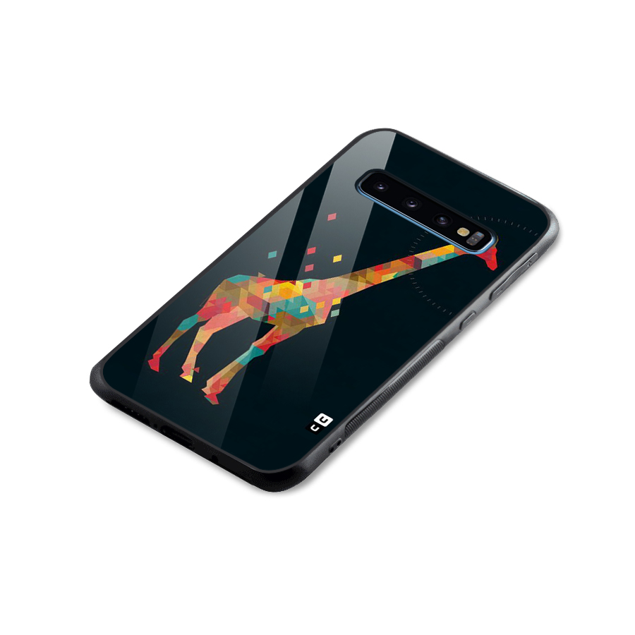 Colored Giraffe Glass Back Case for Galaxy S10