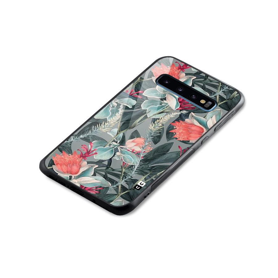 Colored Petals Glass Back Case for Galaxy S10