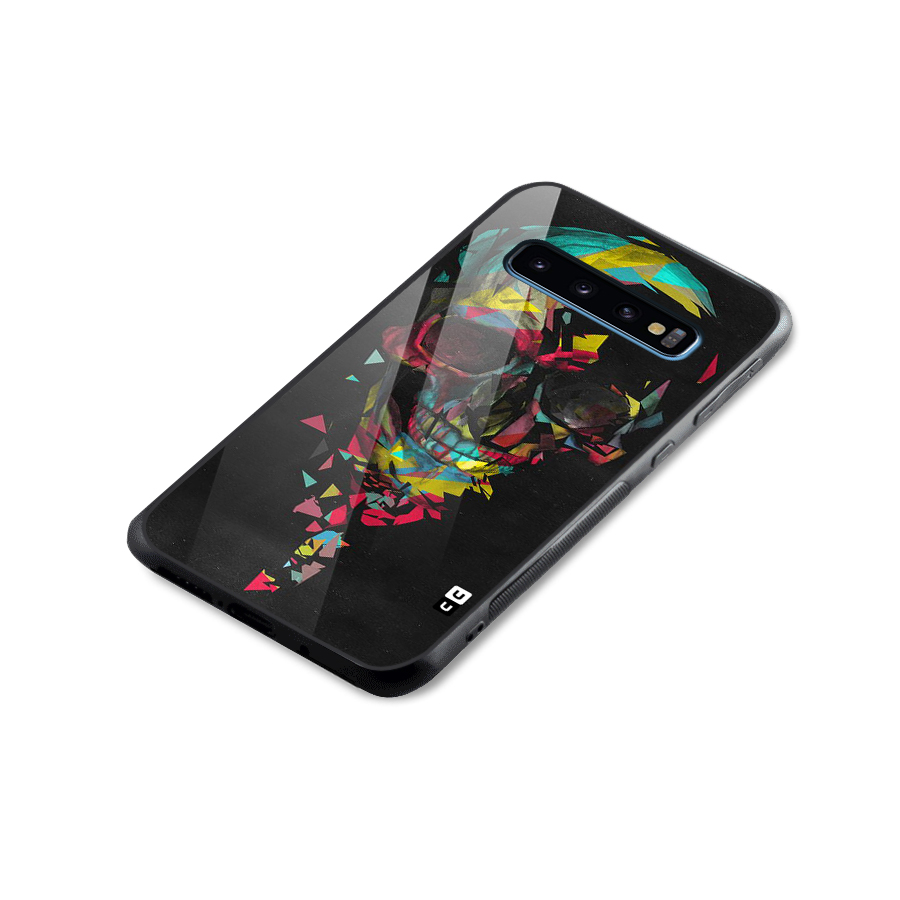 Colored Skull Shred Glass Back Case for Galaxy S10