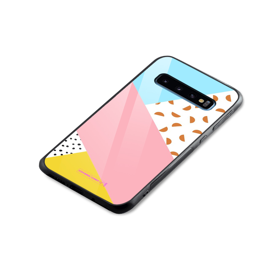 Colorful Abstract Glass Back Case for Galaxy S10