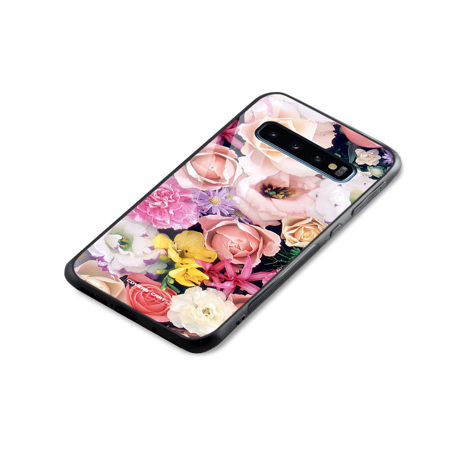 Colorful Roses Glass Back Case for Galaxy S10